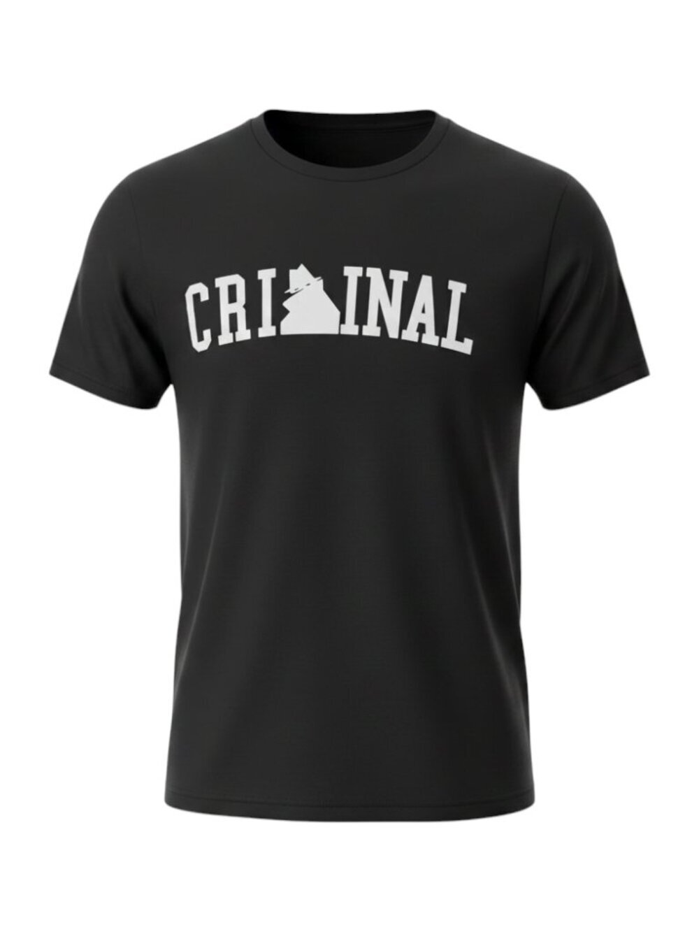Black White Men's Criminal Graphic Tee Black S